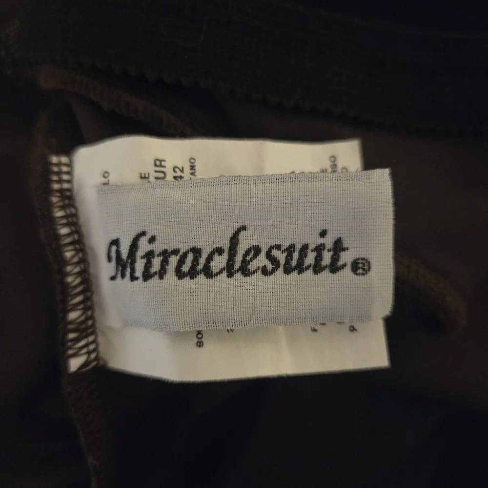 Miraclesuit Swimsuit Slimming Wrap Style Brown Size 12 - Picture 3 of 4